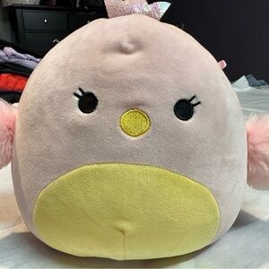 Plush Pink and Yellow Bird Toy